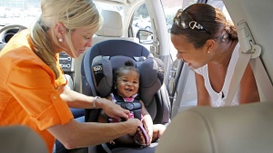 A car seat check hosted by Dorel Juvenile Group and AAA