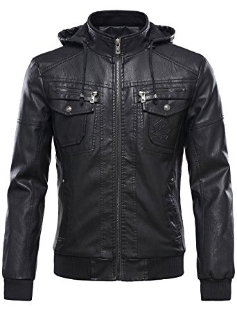 6. Tanming PU Leather Coat