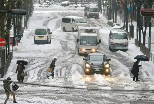 city street in winter